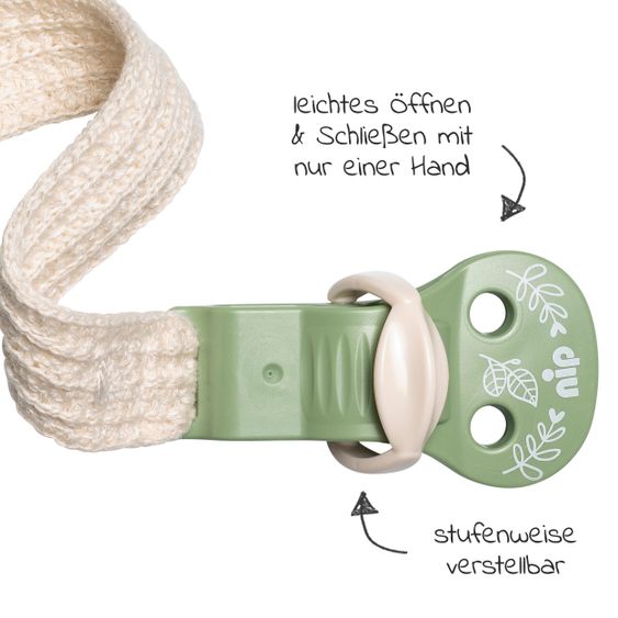 Nip Pacifier band stay green - organic cotton - Green