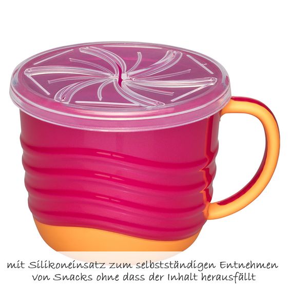 Nip Snack Box & Drinking Cup 2in1 - Pink Orange