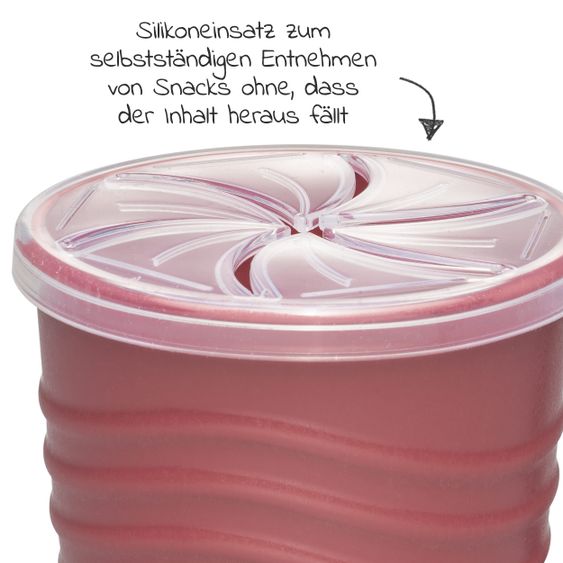 Nip Snackbox / Kindertasse 2in1 eat green - aus nachwachsenden Rohstoffen - Rot