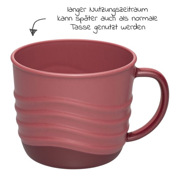 Nip Snackbox / Kindertasse 2in1 eat green - aus nachwachsenden Rohstoffen - Rot