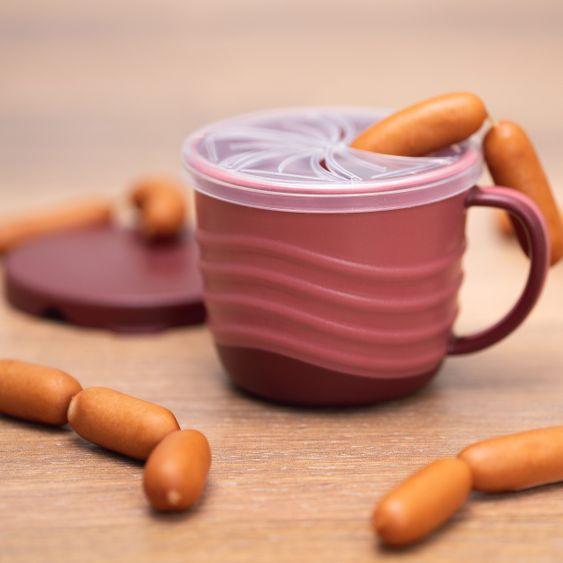 Nip Snackbox / Kindertasse 2in1 eat green - aus nachwachsenden Rohstoffen - Rot