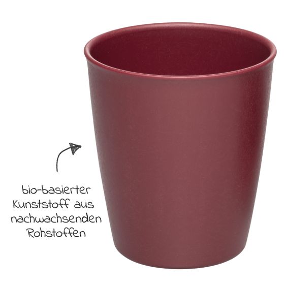 Nip Trinkbecher 2er Pack eat green - aus nachwachsenden Rohstoffen - Rot