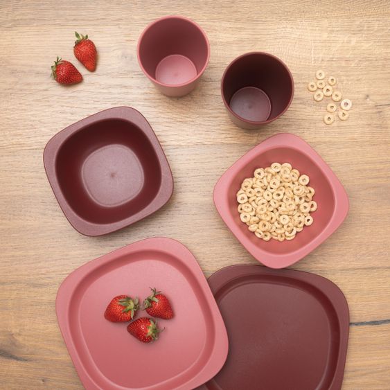 Nip Trinkbecher 2er Pack eat green - aus nachwachsenden Rohstoffen - Rot