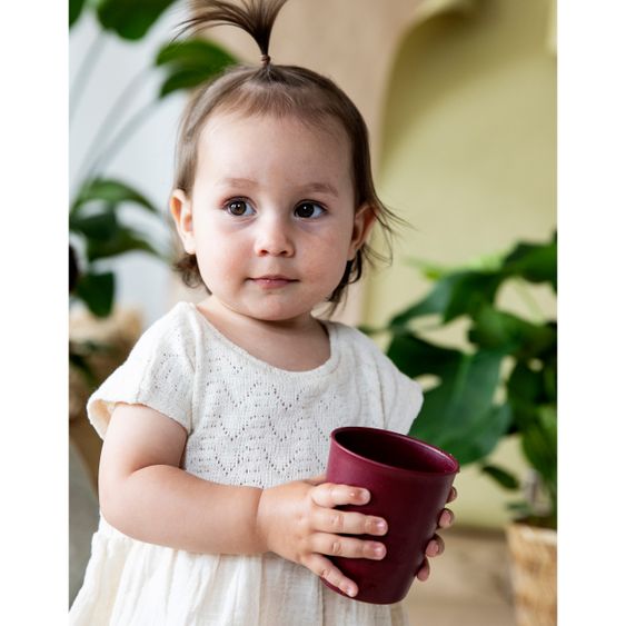 Nip Trinkbecher 2er Pack eat green - aus nachwachsenden Rohstoffen - Rot