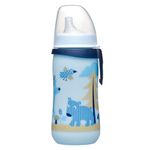 Trinklernflasche First Cup 330 ml - Silikon-Trinktülle - Hirsch - Blau