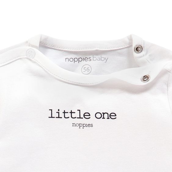 Noppies 4-tlg. Set inkl. Strickjacke, Langarmshirt, Hose & Strickschuhe aus Bio-Baumwolle - Dunkelgrau Weiß - Gr. 68