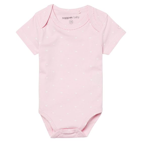 Noppies Body Kurzarm - Herzen Rosa - Gr. 50
