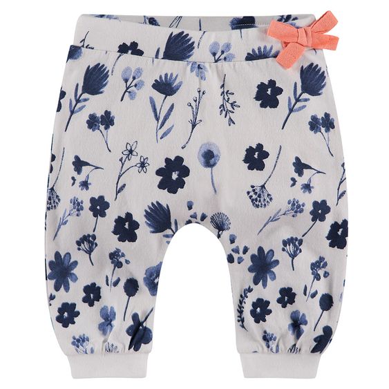 Noppies Hose Lutz - Blumen Dunkelblau Weiß - Gr. 62