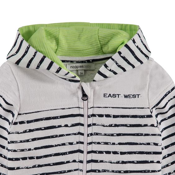 Noppies Kapuzenjacke Mexico - Streifen Schwarz Weiß - Gr. 62