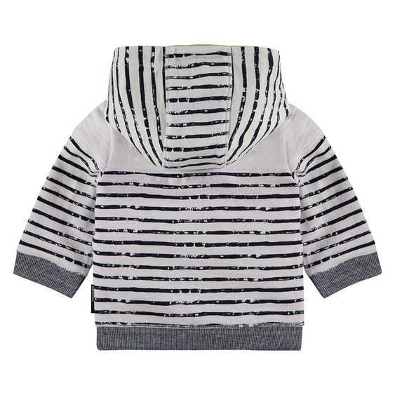 Noppies Kapuzenjacke Mexico - Streifen Schwarz Weiß - Gr. 62