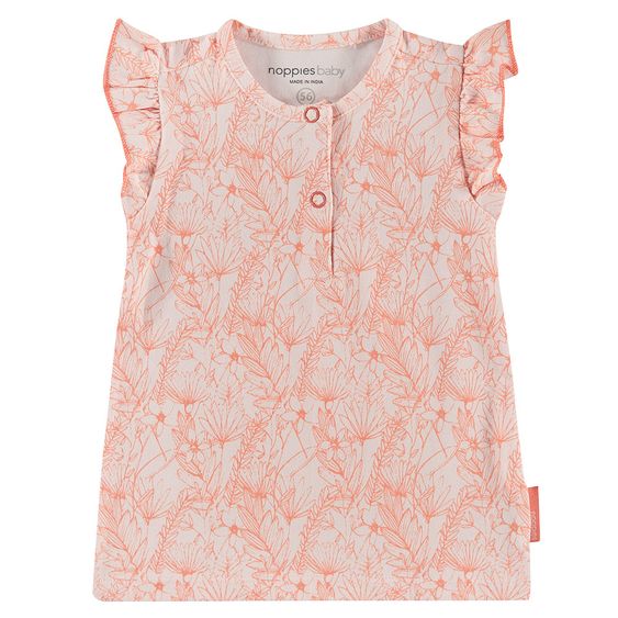 Noppies Kleid Lanett - Weiß Lachs - Gr. 62