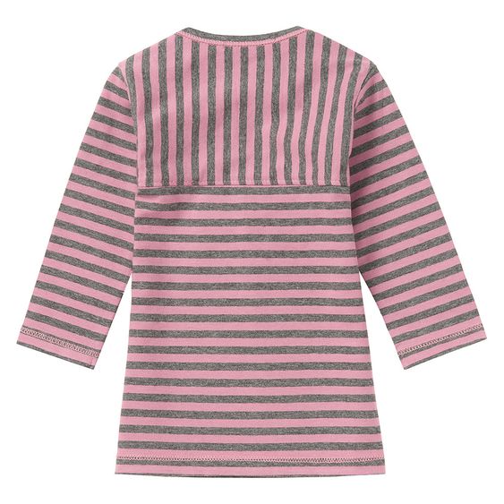 Noppies Kleid Langarm Glenview - Streifen Rosa Grau - Gr. 62