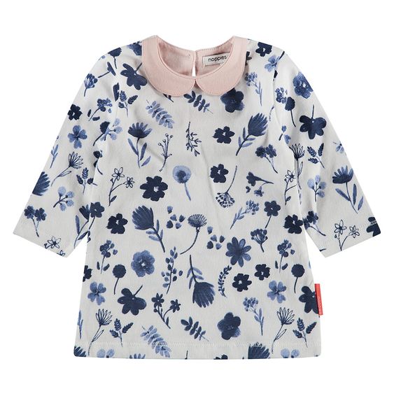 Noppies Kleid Laz - Blumen Dunkelblau Weiß - Gr. 62