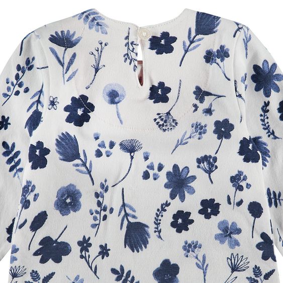 Noppies Kleid Laz - Blumen Dunkelblau Weiß - Gr. 62
