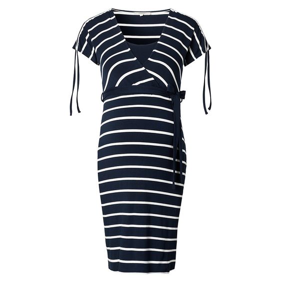 Noppies Kleid mit Stillfunktion Lotta - Streifen Dunkelblau - Gr. M