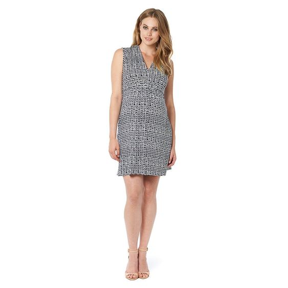 Noppies Kleid mit V-Ausschnitt & Stillfunktion Katie - Dunkelblau - Gr. S