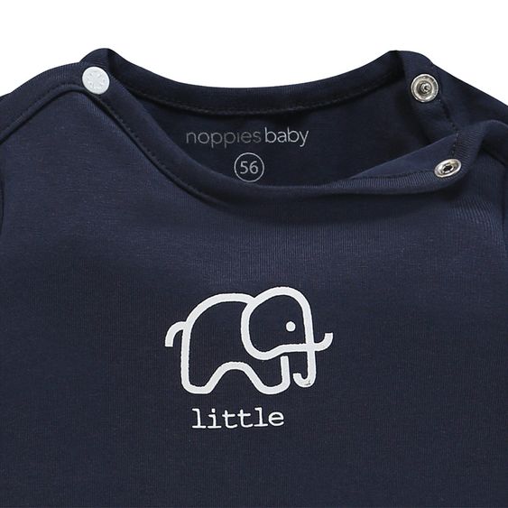 Noppies Langarmshirt Amanda - Elefant Navy - Gr. 56