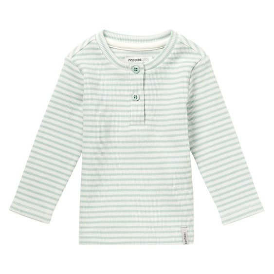 Noppies Langarmshirt Dishman - Ringel Grau Mint - Gr. 50