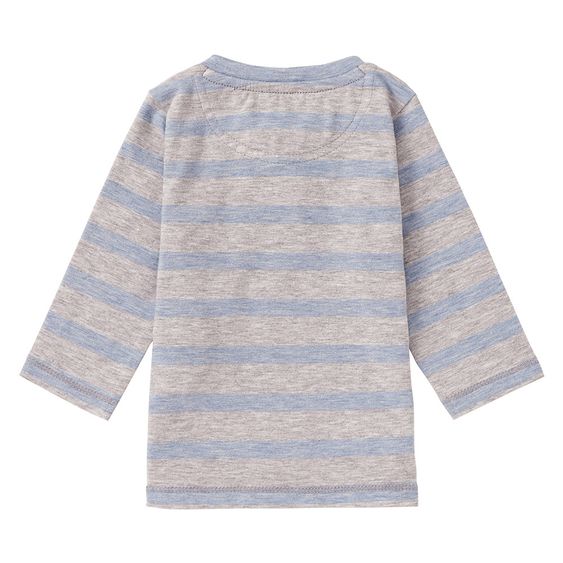 Noppies Langarmshirt Fulton - Streifen Grau Blau Melange - Gr. 50