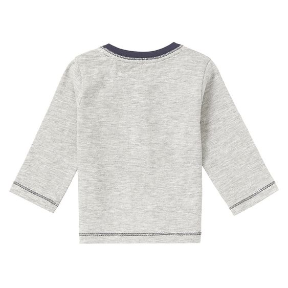 Noppies Langarmshirt Godfrey - Hellgrau Melange - Gr. 56