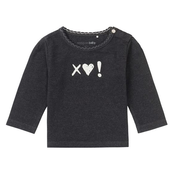 Noppies Langarmshirt Irsiana - Dunkelgrau Melange - Gr. 56