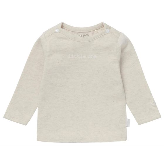 Noppies Langarmshirt - Little One Oatmeal Melange - Gr. 74