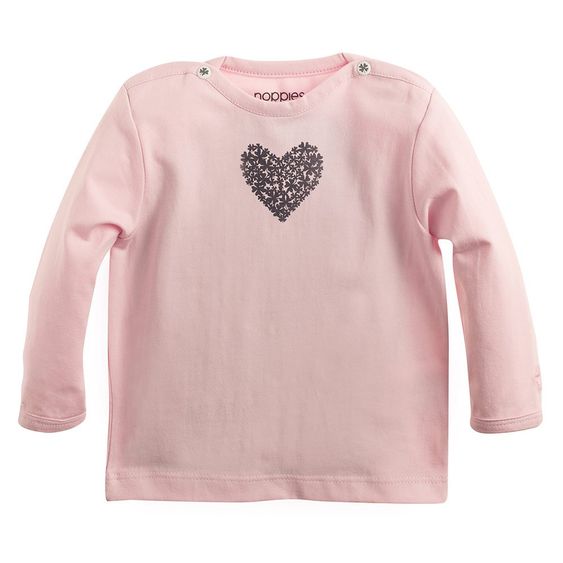 Noppies Langarmshirt Lucky Heart - Rosa - Gr. 56