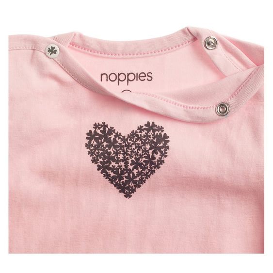 Noppies Langarmshirt Lucky Heart - Rosa - Gr. 56