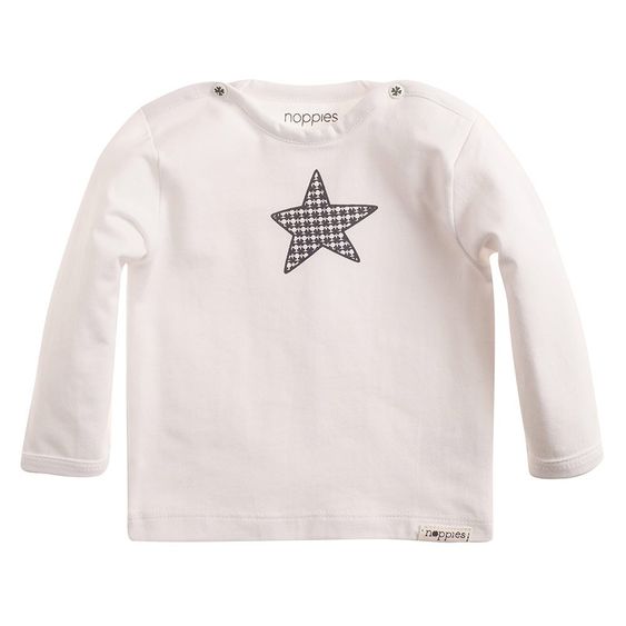 Noppies Langarmshirt Lucky Star - Weiß - Gr. 50
