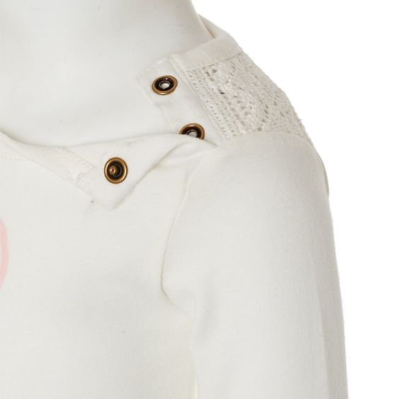 Noppies Langarmshirt Lyn - Herz - Weiß - Gr. 62