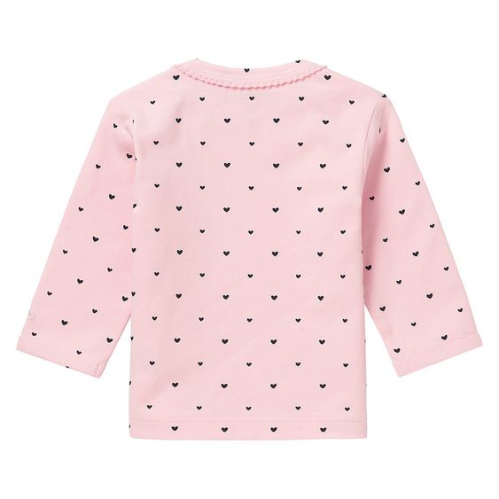 Noppies Langarmshirt Nanno - Herzen Rosa - Gr. 50
