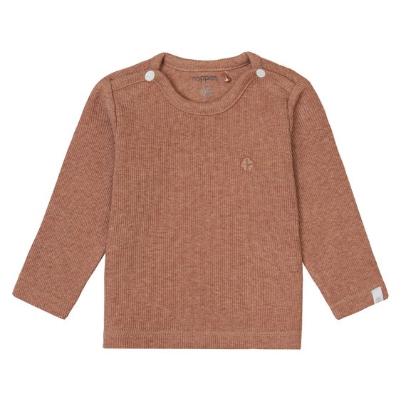 Noppies Langarmshirt Natal - Café au Lait Melange - Gr. 50
