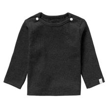 Langarmshirt Natal - Dunkelgrau Melange - Gr. 68