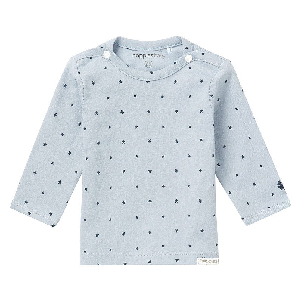 Noppies Langarmshirt Novara - Sterne Grau Blau - Gr. 50