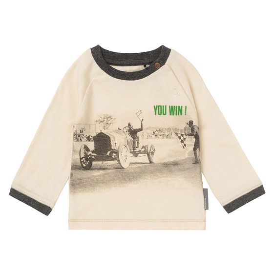Noppies Langarmshirt You Win - Beige - Gr. 56