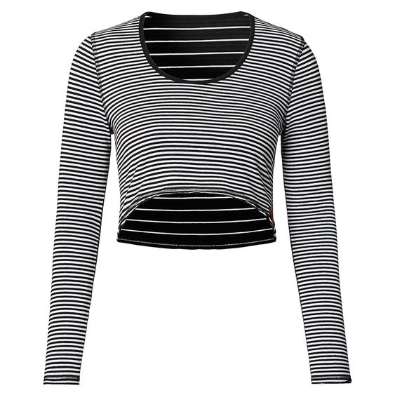 Noppies Langarmshirt zum Wenden Nova - Streifen Schwarz Weiß - Gr. S