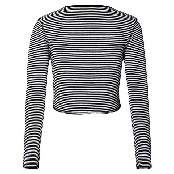 Noppies Langarmshirt zum Wenden Nova - Streifen Schwarz Weiß - Gr. S