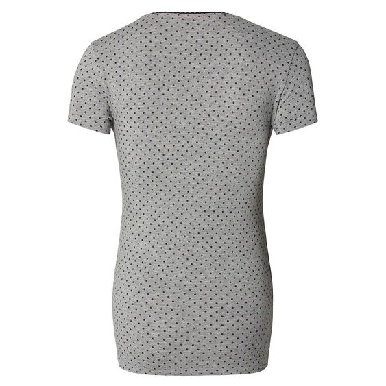 Noppies Lounge-Shirt mit Stillfunktion Emma - Punkte - Grau Melange - Gr. S