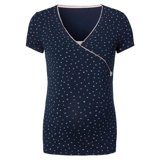 Noppies Lounge-Shirt mit Stillfunktion Iris - Sterne - Dunkelblau - Gr. S