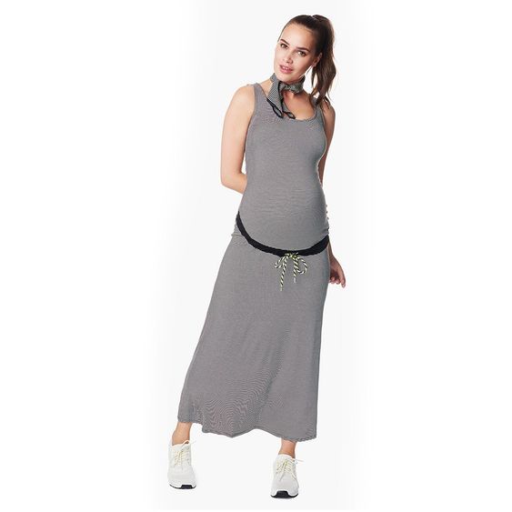 Noppies Maxi-Kleid Emily - Ringel - Schwarz Weiß - Gr. XL