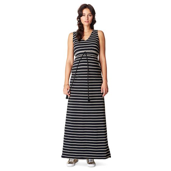 Noppies Maxi-Kleid Mila - Streifen Schwarz Weiß - Gr. S