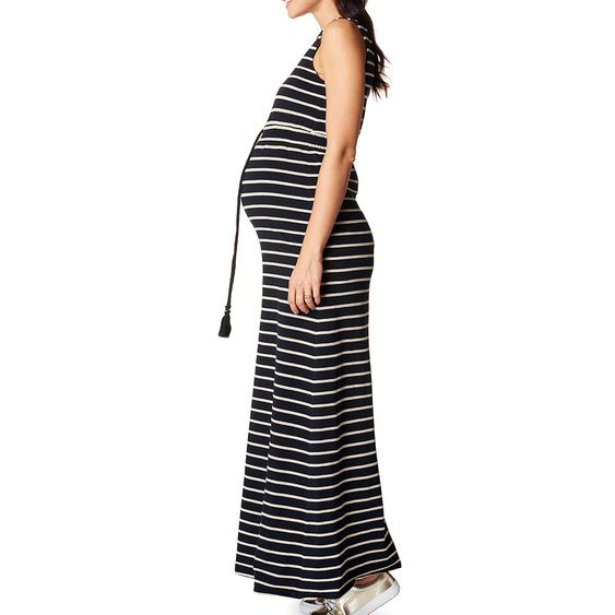Noppies Maxi-Kleid Mila - Streifen Schwarz Weiß - Gr. S