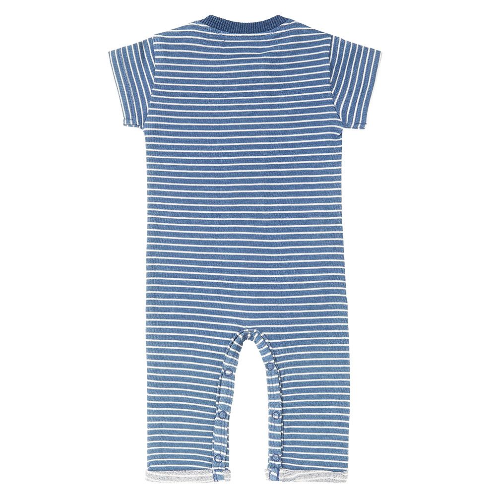 Noppies Overall Kurzarm Esine - Ringel Blau - Gr. 62