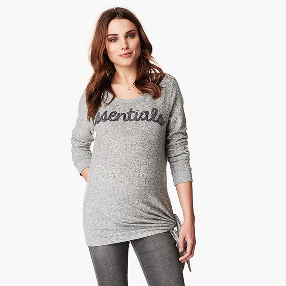 Noppies Pullover Gennifer - Hellgrau Melange - Gr. S