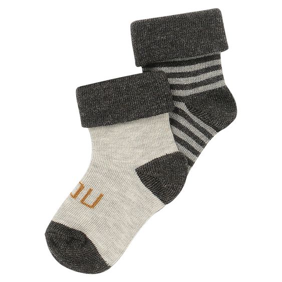 Noppies Socken 2er Pack - Iruna Grau - Gr. 0 - 3 Monate