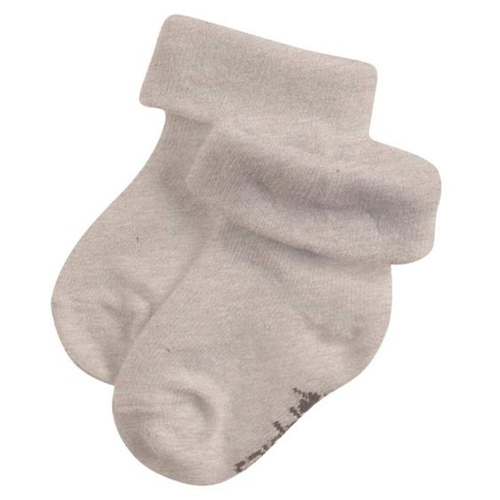 Noppies Socken 2er Pack Kai - Taupe Melange - Gr. 0-3 Monate