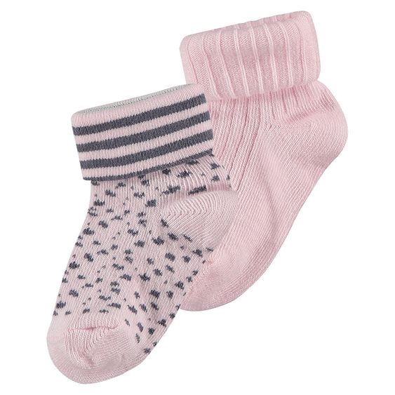 Noppies Socken 2er Pack - Karin Rosa - Gr. 0 - 3 Monate