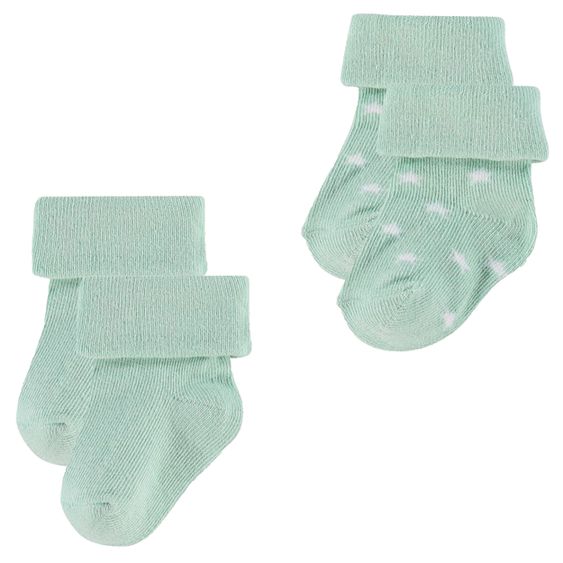 Noppies Socks 2 pack - Levi Stars Mint - size 0 - 3 months