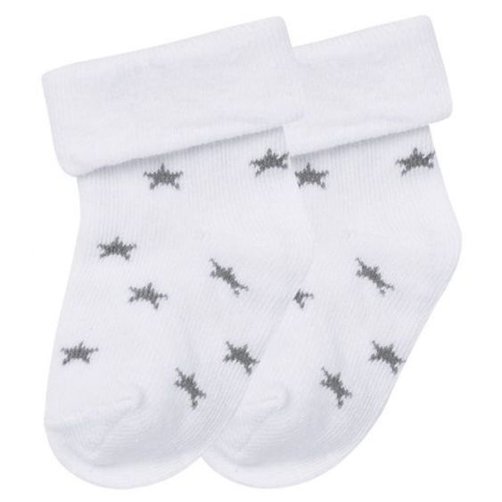Noppies Socken 2er Pack - Levi Stars Weiß - Gr. 0 - 3 Monate