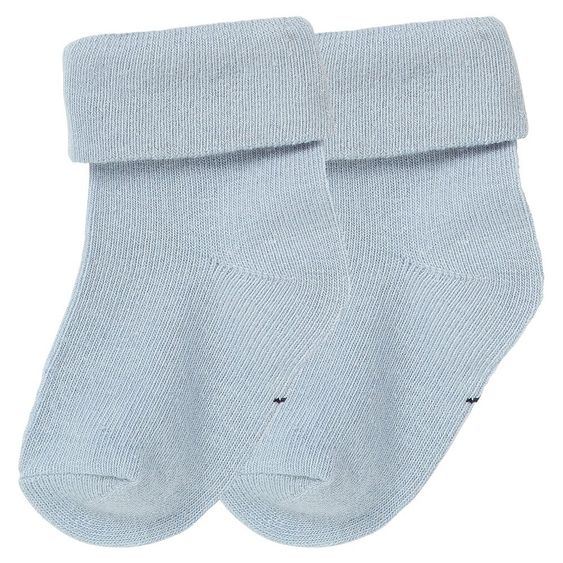 Noppies Socken 2er Pack - Napoli Sterne Grau Blau - Gr. 0 - 3 Monate